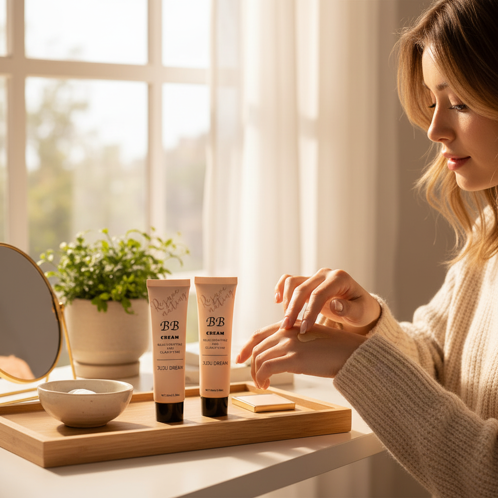 Natural Concealer BB Cream, moisturizing and nourishing, Korean natural translucent primer, long-lasting for all skin types