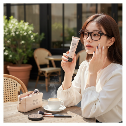 Natural Concealer BB Cream, moisturizing and nourishing, Korean natural translucent primer, long-lasting for all skin types