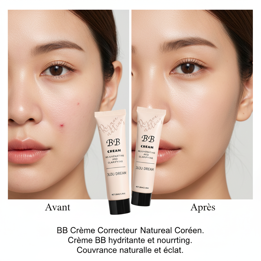 Natural Concealer BB Cream, moisturizing and nourishing, Korean natural translucent primer, long-lasting for all skin types